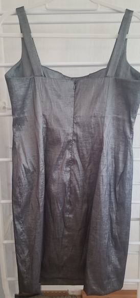 Calvin Klein Silver Sleeveless Dress Size 12 - Picture 2 of 4